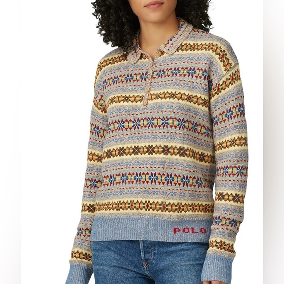 Polo Ralph Lauren Multicolor Striped Sweater size Medium - Picture 1 of 11